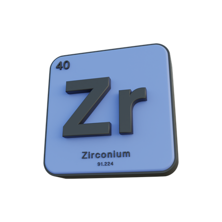 Zircônio  3D Illustration