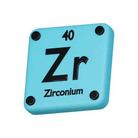 Zirconium Element 3 D Icon 3D Icon