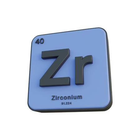 Zirconium  3D Illustration