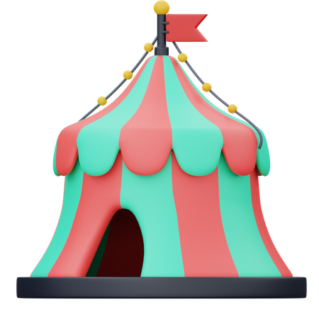 Zirkuszelt  3D Icon