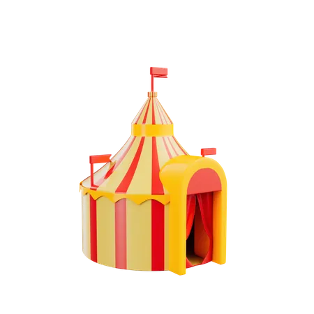 Zirkuszelt  3D Icon