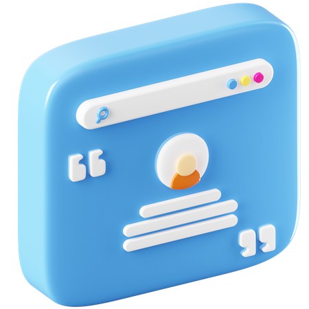 Zitat  3D Icon