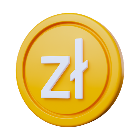 Zloty Coin  3D Icon