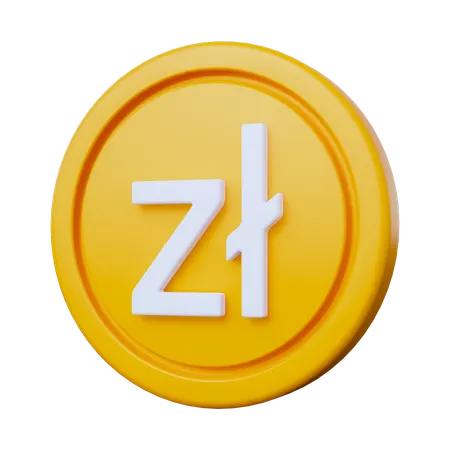 Zloty Coin  3D Icon