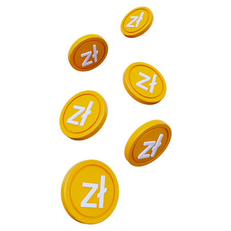 Zloty Coins  3D Icon
