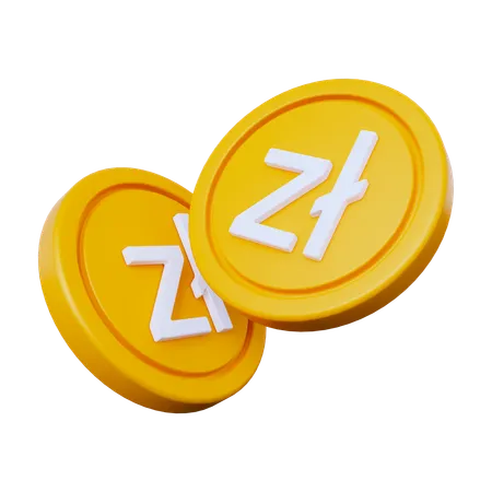 Zloty Coins  3D Icon