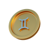 zodiac gemini 3d logo