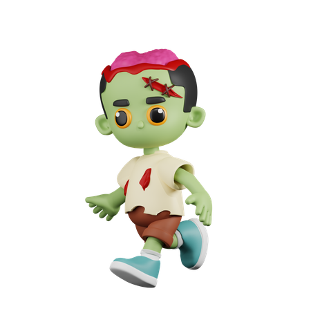 Zombie qui court  3D Illustration