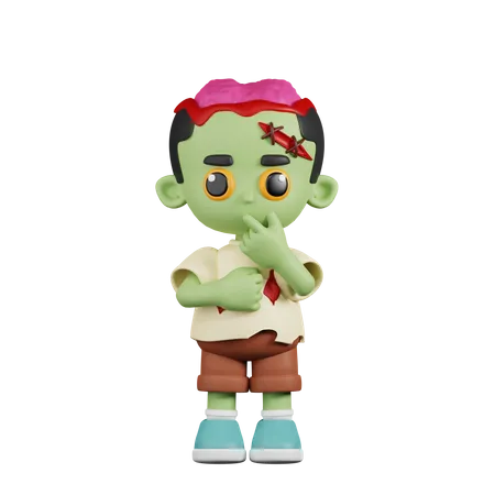 Zombi curieux  3D Illustration