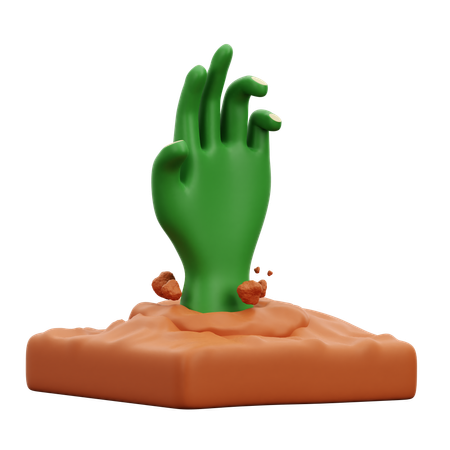 Zombie Hand  3D Icon