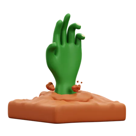 Zombie Hand  3D Icon