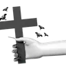 Zombie Hand Holding Cross
