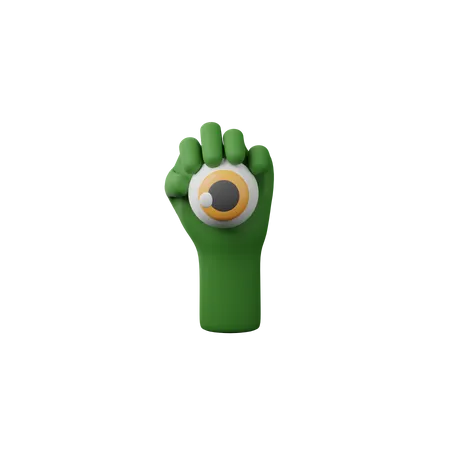 Zombie Hand With Eye  3D Icon