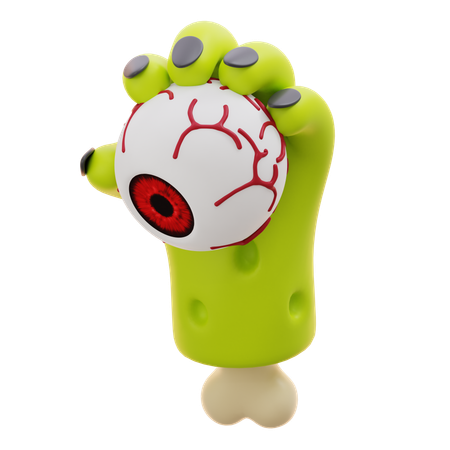 Zombie Hand with Eye  3D Icon