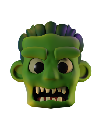 Zombie head  3D Icon