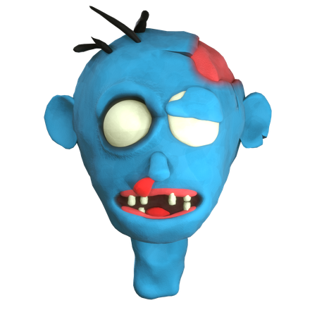 Zombie Head  3D Icon