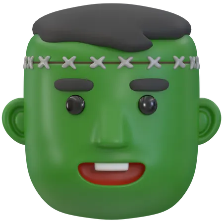 Zombie Head  3D Icon