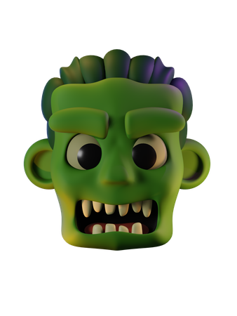 Zombie head  3D Icon