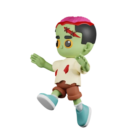 Zombie Jumping  3D Illustration