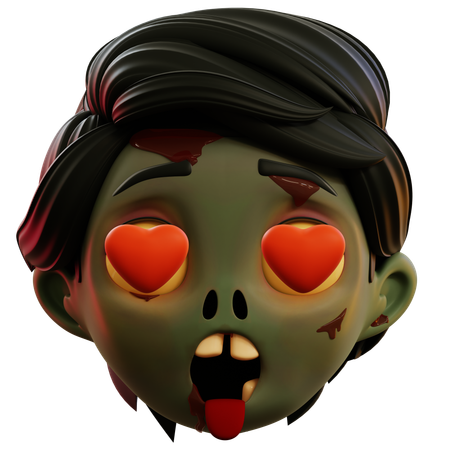 Zombie-Liebe-Emoji  3D Icon