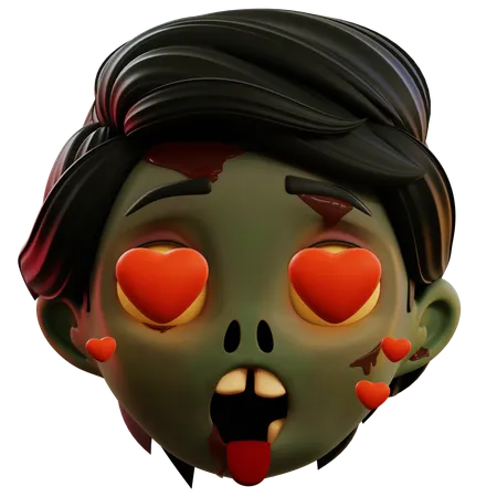 Zombie Love Emoji  3D Icon