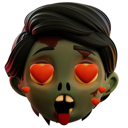 Zombie Love Emoji  3D Icon