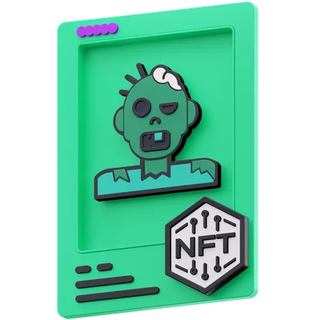 Zombie NFT  3D Illustration