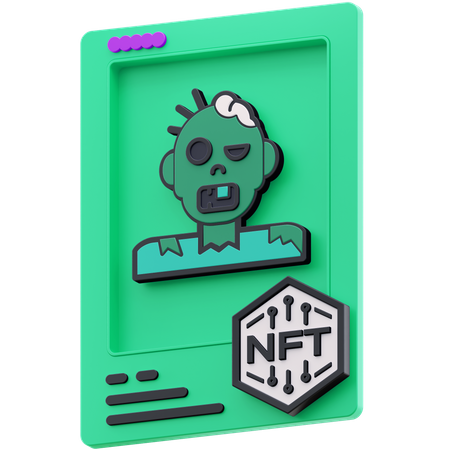 Zombie NFT  3D Illustration