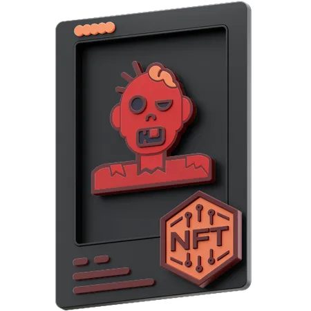 Zombie NFT  3D Icon