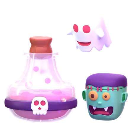 Zombie Potion  3D Icon