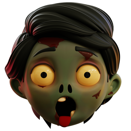 Zombi sacando la lengua emoji  3D Icon