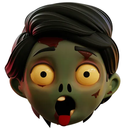 Zombi sacando la lengua emoji  3D Icon