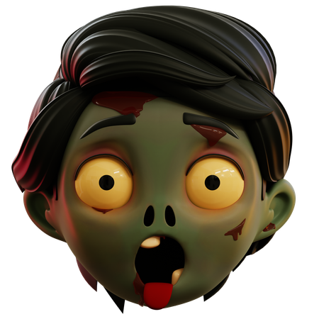 Zombie streckt seine Zunge heraus Emoji  3D Icon