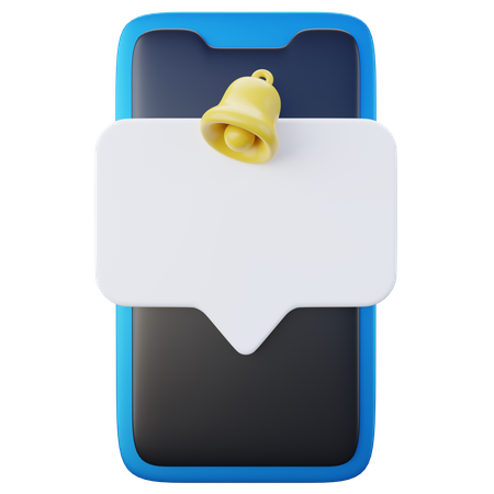 Zone de texte de notification téléphonique  3D Icon