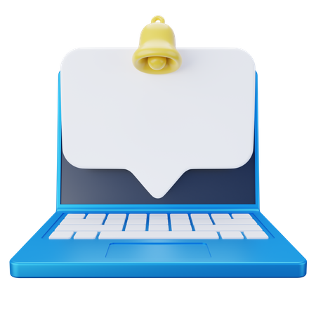 Zone de texte de rappel pour ordinateur portable  3D Icon
