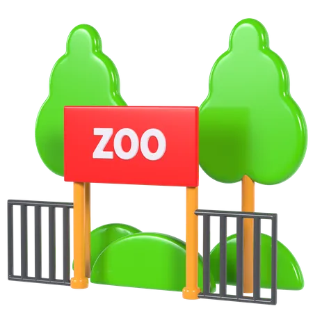 Zoo  3D Illustration