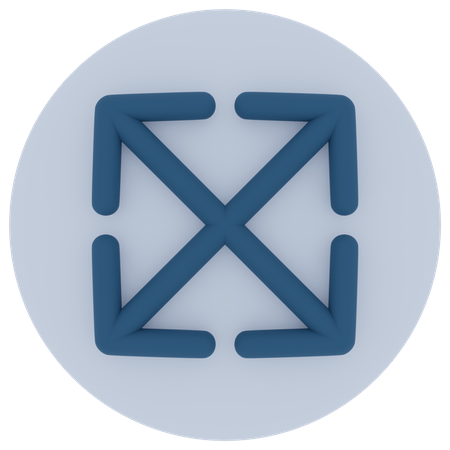 Zoom Arrow  3D Icon