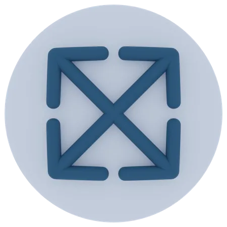 Zoom Arrow  3D Icon