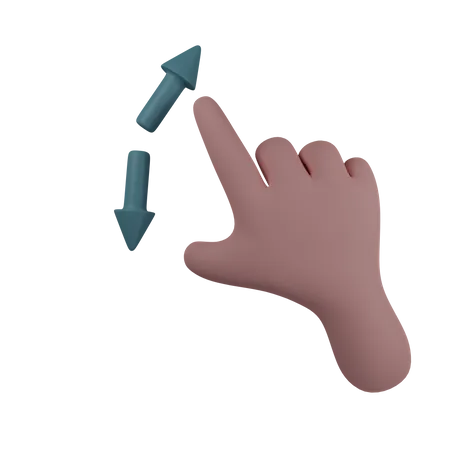 Zoom Hand Gesture  3D Illustration