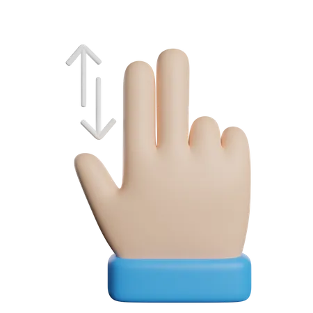 Zoom Gesture Hand 3D Icon