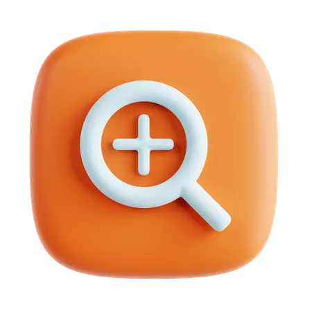 Zoom in  3D Icon