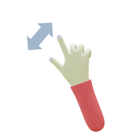 Zoom In Fingers Gesture  3D Icon