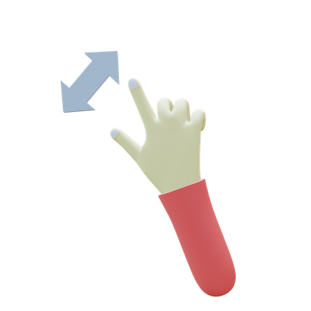 Zoom In Fingers Gesture  3D Icon