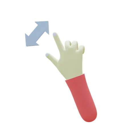 Zoom In Fingers Gesture  3D Icon