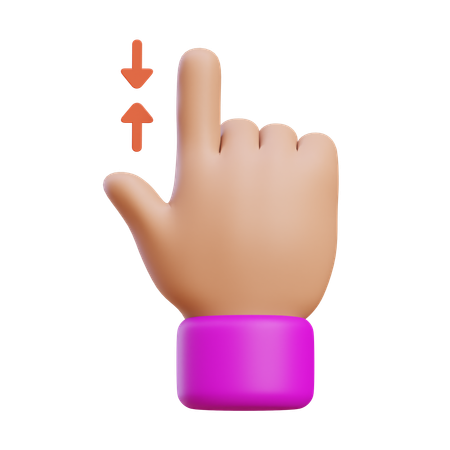 Zoom In Hand Gesture  3D Icon