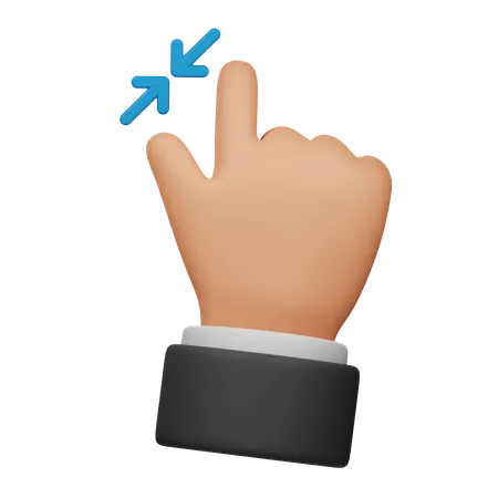 Zoom In Touch Gesture  3D Icon