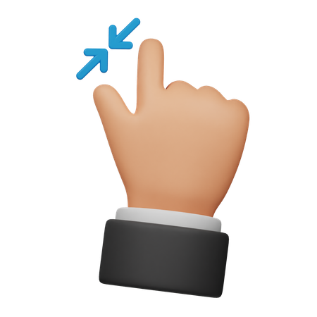 Zoom In Touch Gesture  3D Icon