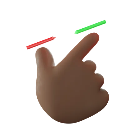 Zoom In Touch Hand Gesture  3D Illustration