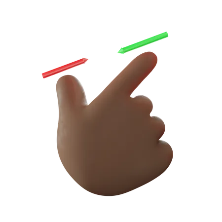 Zoom In Touch Hand Gesture 3D Illustration