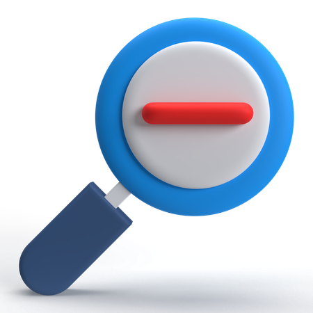 Zoom Out  3D Icon